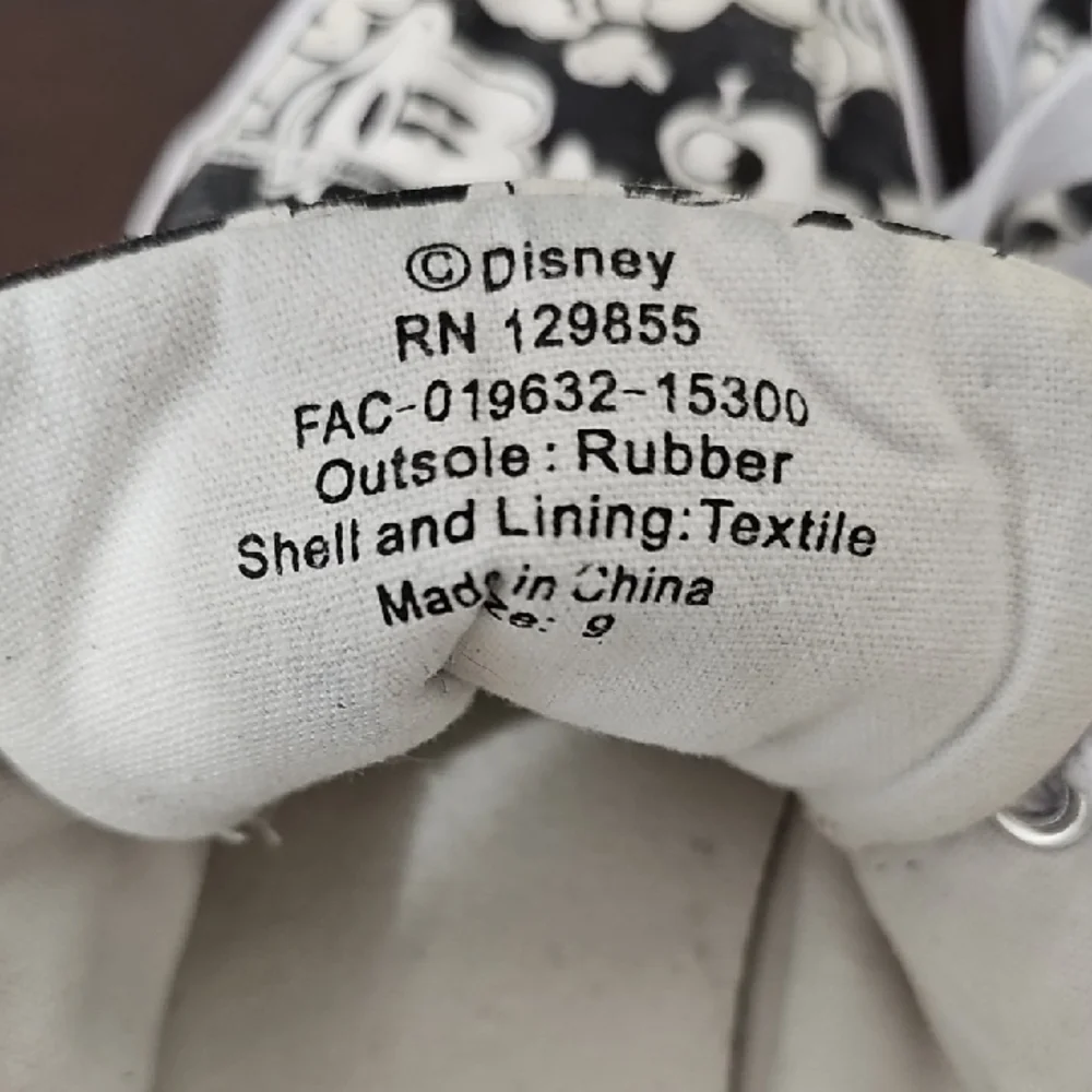 Disney Women's Sneakers - Black and White Mickey Mouse - Picture 2 of 7